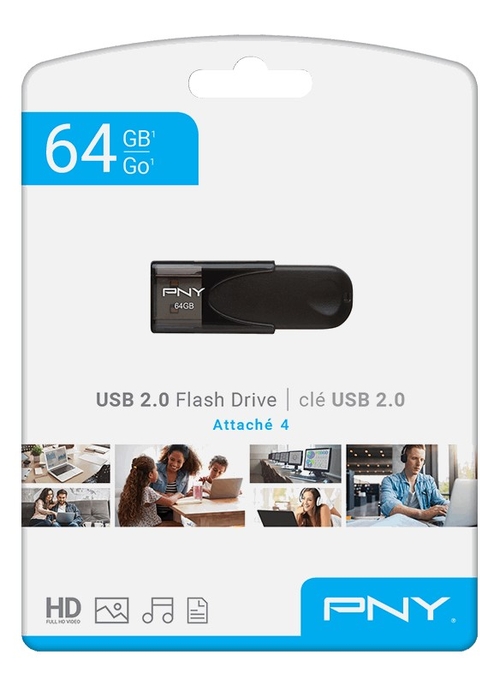 PNY ATTACHE 4 Negro - Pendrive 64GB