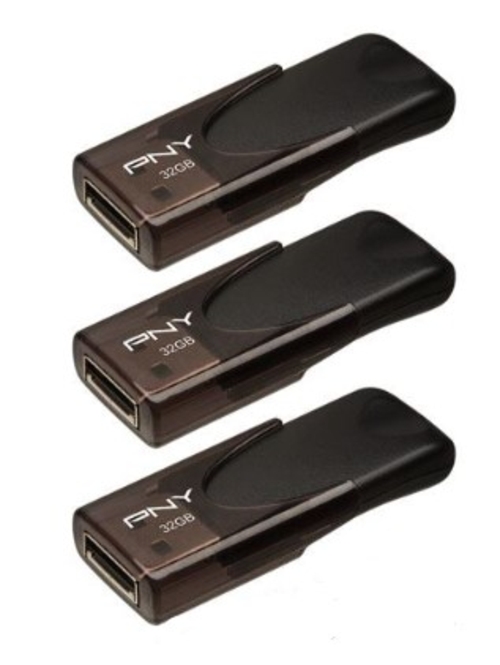 PNY ATTACH 4 32GB Negro - Pack Pendrive 3 unidades