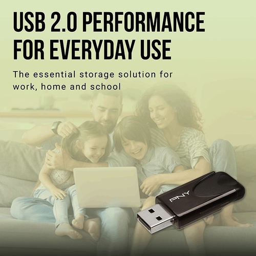 PNY ATTACHE 4 64GB Negro - Pack Pendrive 2 unidades