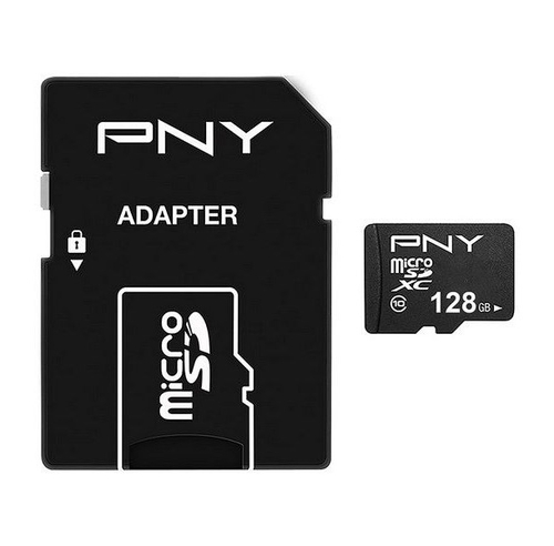 PNY MICROSDHD PERFORMANCE PLUS CLASE10 - Tarjeta de Memoria 128GB + Adaptador