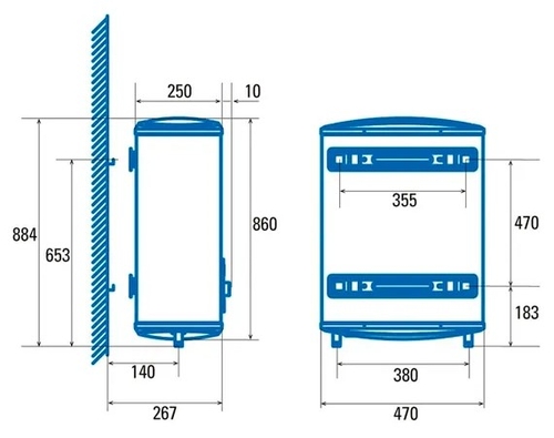 CATA CTRS-50 E-SMART Blanco - Termo Eléctrico 46L