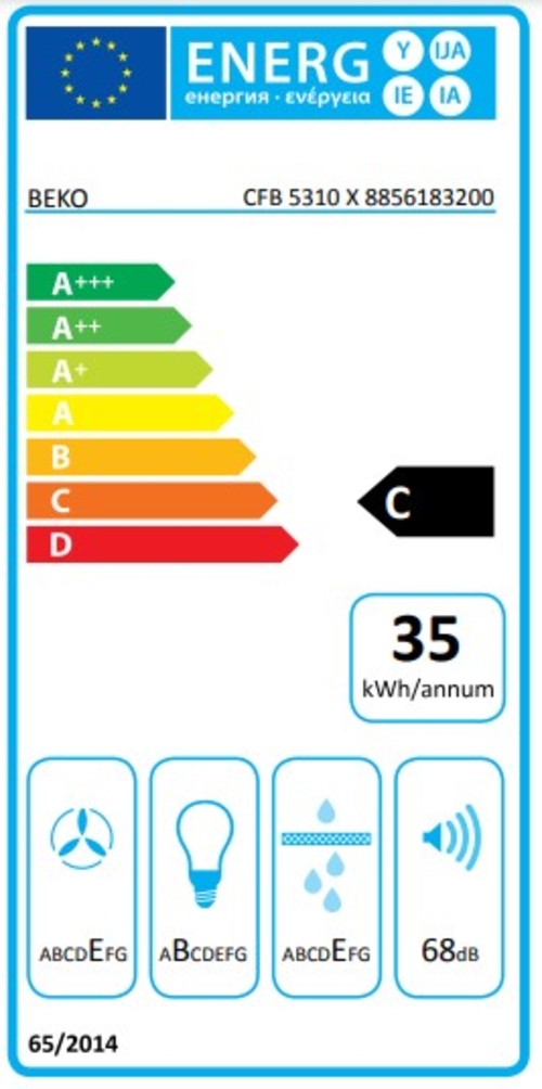 BEKO CFB 5310 X INOX - Campana Convencional 50cm