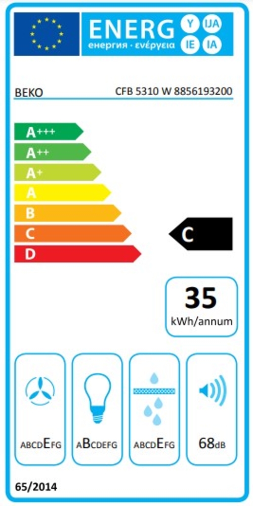 BEKO CFB 5310 W Blanco - Campana Convencional 50cm