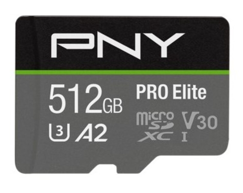PNY PRO ELITE Clase 10 U3 Verde - Tarjeta de Memoria + Adaptador 512GB