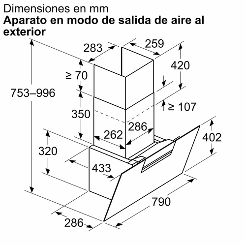 BOSCH DWK87FN60 Cristal Negro - Campana Decorativa 80CM