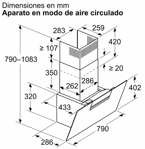 BOSCH DWK87FN60 Cristal Negro - Campana Decorativa 80CM