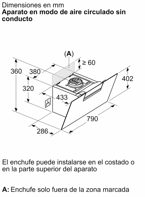 BOSCH DWK87FN60 Cristal Negro - Campana Decorativa 80CM