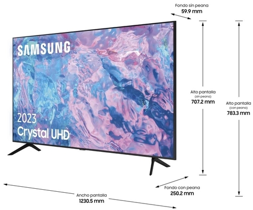 SAMSUNG TU55CU7025KXXC Negro - TV 55" 4K ULTRA HD SmartTV