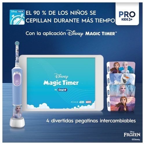 BRAUN ORAL B VITALITY PRO KIDS FROZEN - Cepillo Eléctrico + Funda de Viaje