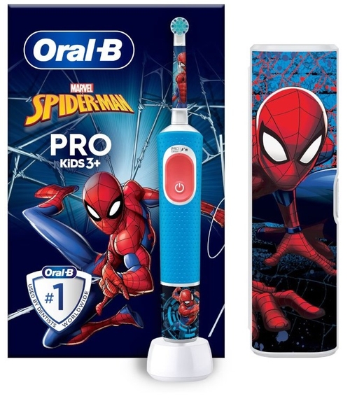 BRAUN ORAL B VITALITY PRO KIDS SPIDERMAN - Cepillo Eléctrico + Funda de Viaje