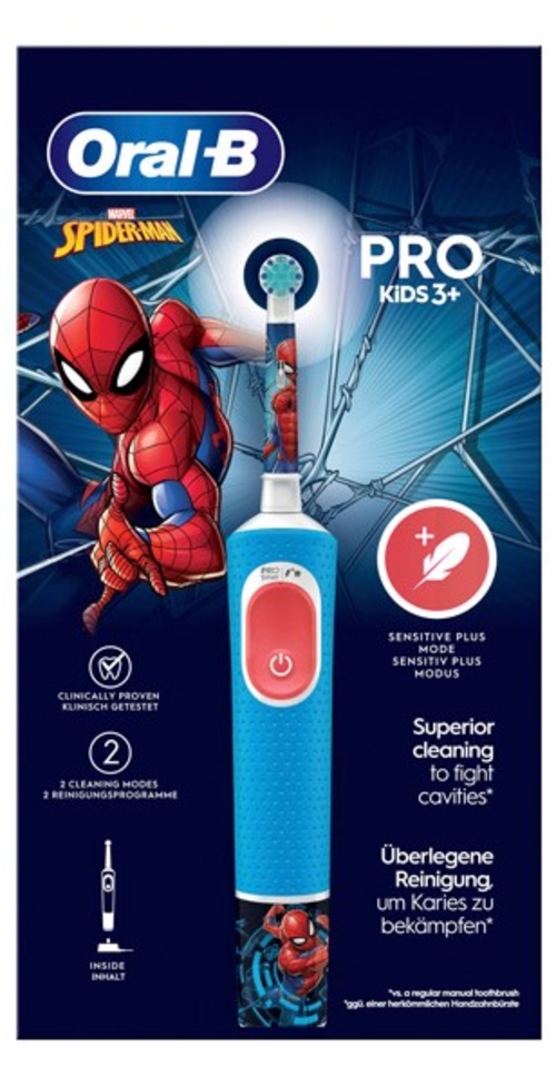 BRAUN ORAL B VITALITY PRO KIDS SPIDERMAN - Cepillo Eléctrico + Funda de Viaje