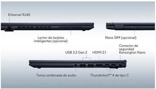 ASUS EXPERTBOOK INTEL CORE I5 B54 U5-125U Negro - Ordenador Portátil 14" 16GB 512GB