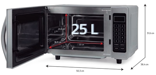 ORBEGOZO MI 2580 PR INOX - Microondas 1000W 25L
