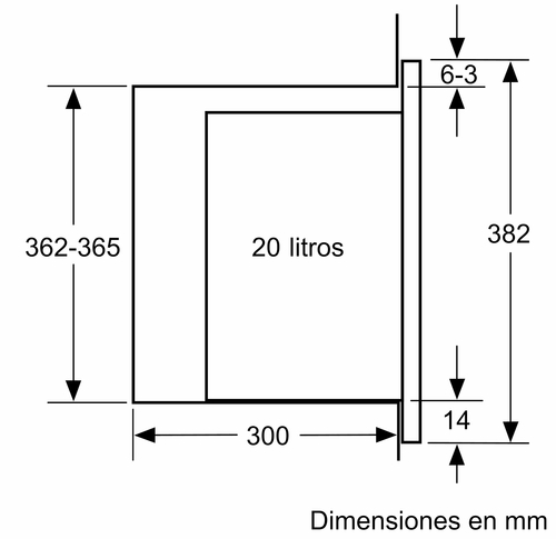 BALAY 3CP5002N3 Cristal Negro - Microondas 800W 20L