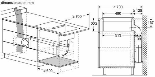 BALAY 3EBC983ER Negro - Vitrocerámica de Inducción + EXTRACTOR INTEGRADO 80CM
