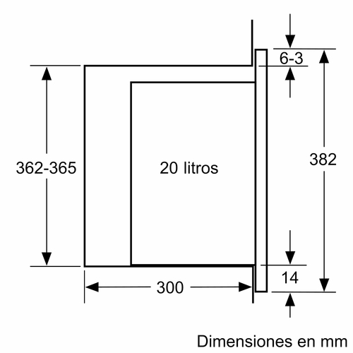 BOSCH BFL524MS0 INOX - Microondas 800W 20L