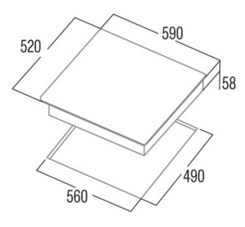 CATA IB6403 E2 BK Negro - Vitrocerámica de Inducción 60CM