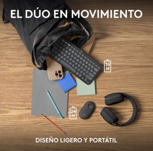 LOGITECH PEBBLE 2 TONAL Grafito - Teclado + Ratón