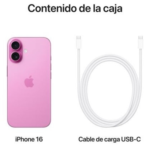 APPLE iPHONE 16 Rosa 8GB 256GB - Móvil 6.1" OLED