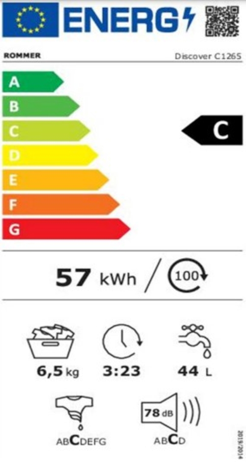 ROMMER DISCOVER C1265 Blanco - Lavadora Carga Superior 6.5KG 1200RPM