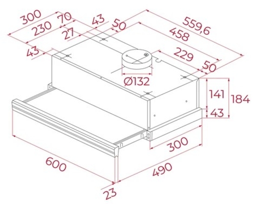 TEKA CNL 6415 PLUS G1 Cristal Negro - Campana Extraíble 60CM