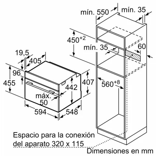 BALAY 3CB4130X3 INOX - Horno Compacto 47L