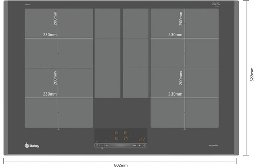 BALAY 3EB980AH Gris Antracita - Vitrocerámica de Inducción 80CM