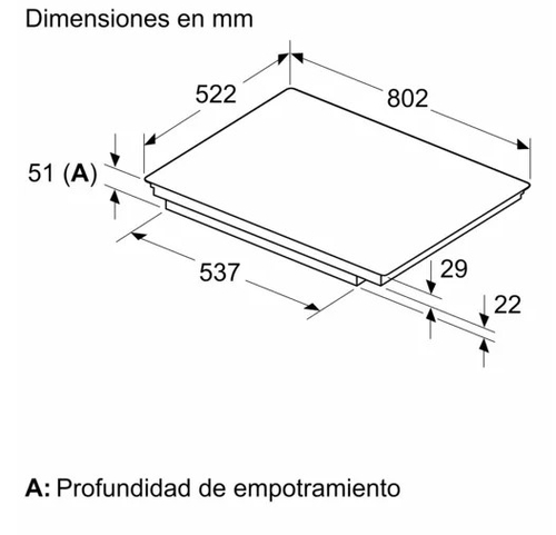 BALAY 3EB980AH Gris Antracita - Vitrocerámica de Inducción 80CM