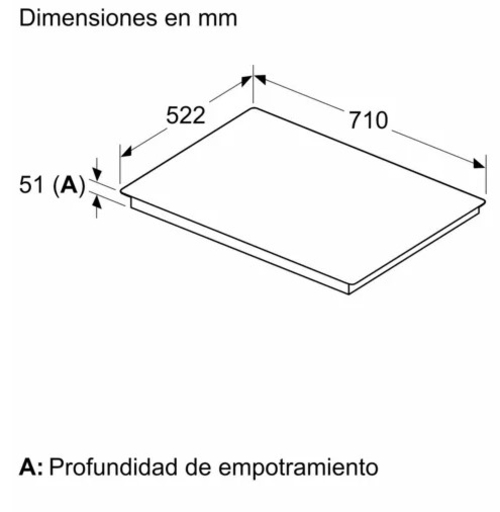 BALAY 3EB977LH Negro - Vitrocerámica de Inducción 70CM