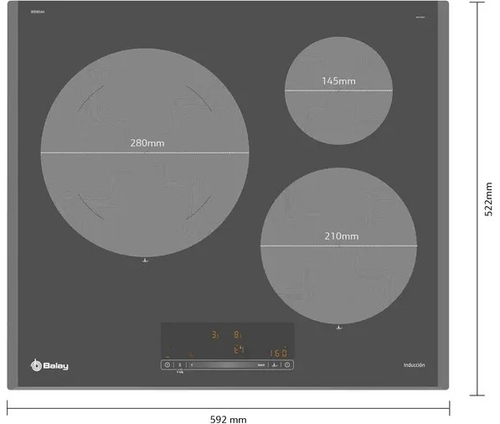 BALAY 3EB965AH Gris Antracita - Vitrocerámica de Inducción 60CM