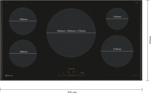 BALAY 3EB997LH Negro - Vitrocerámica de Inducción 90CM