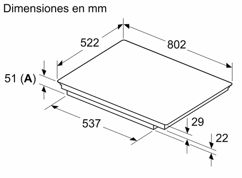 BALAY 3EB989LH Negro - Vitrocerámica de Inducción 80CM