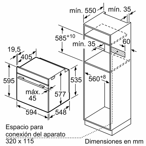 BOSCH HSG7361B1 Negro - Horno Multifunción 60CM