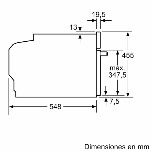 BOSCH CBG7741B1 Cristal Negro - Horno Compacto 47L