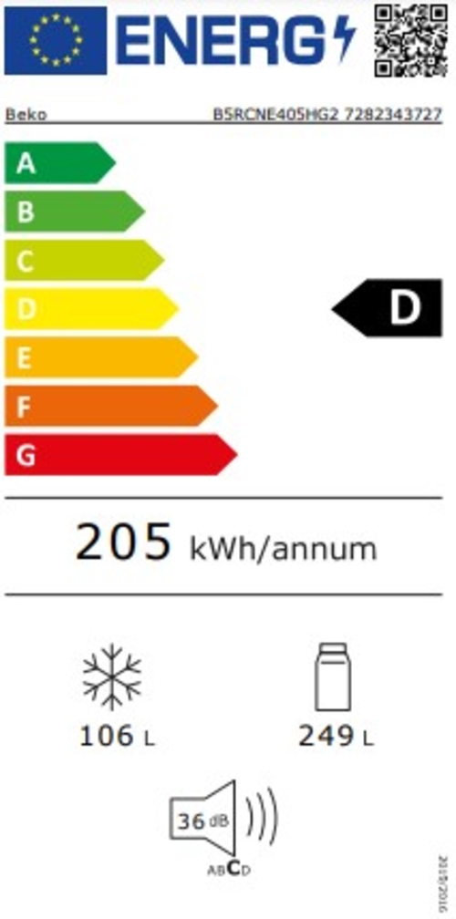 BEKO B5RCNE405HG2 Blanco - Frigorífico Combi No Frost