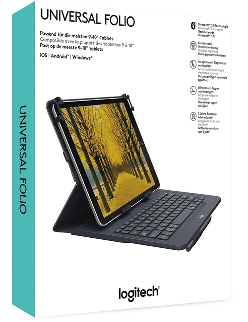 LOGITECH UNIVERSAL FOLIO Negro - Funda Tablet 9 - 10" Teclado