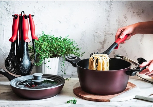 JATA CF922 TAAL Negro-Rojo - Cazo 22CM