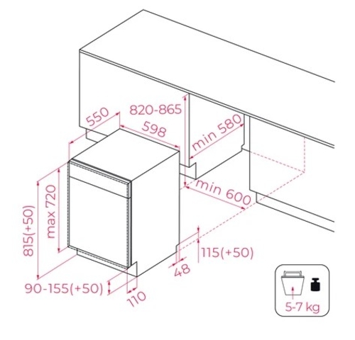 TEKA DFI 46710 Negro - Lavavajillas 60CM 12 Servicios Integrable