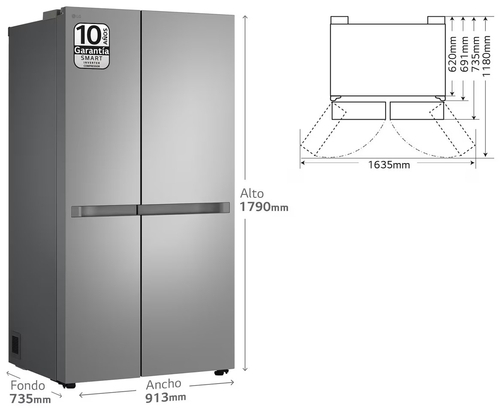 LG GSBC40PYPE INOX - Frigorífico Side by Side No Frost