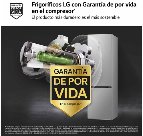 LG GBV5250EPY INOX - Frigorífico Combi No Frost