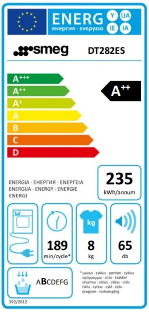 SMEG DT282ES Blanco - Secadora Bomba de Calor 8KG