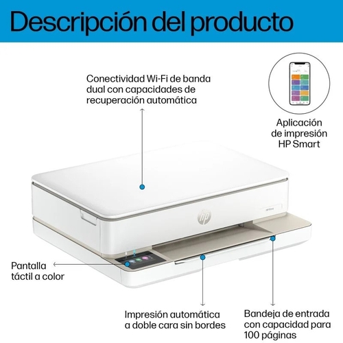 HP MFP ENVY 6120E AIO Blanco - Impresora Multifunción