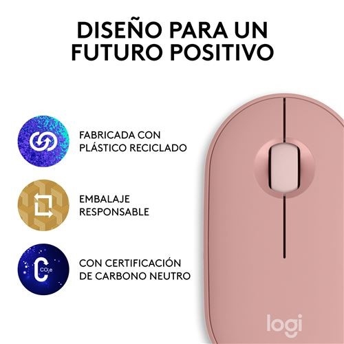 LOGITECH PEBBLE 3 M350S Rosa - Ratón Inalámbrico