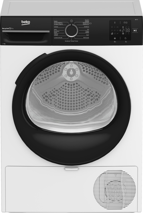 BEKO BM3T37230W Blanco-Negro - Secadora Bomba de Calor 7KG