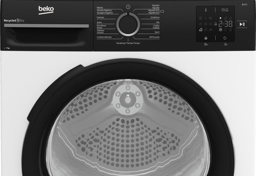 BEKO BM3T37230W Blanco-Negro - Secadora Bomba de Calor 7KG