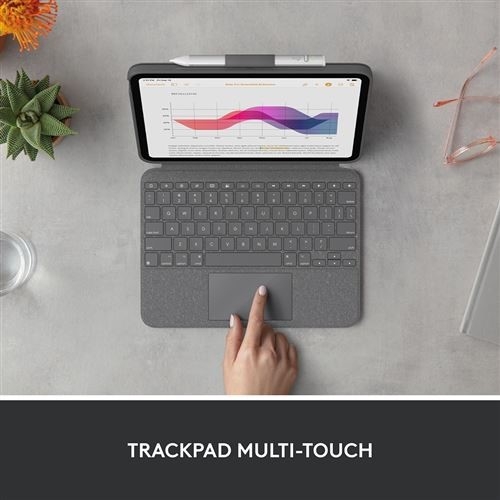 LOGITECH COMBO TOUCH Gris - Funda Tablet Con Teclado 10.9"