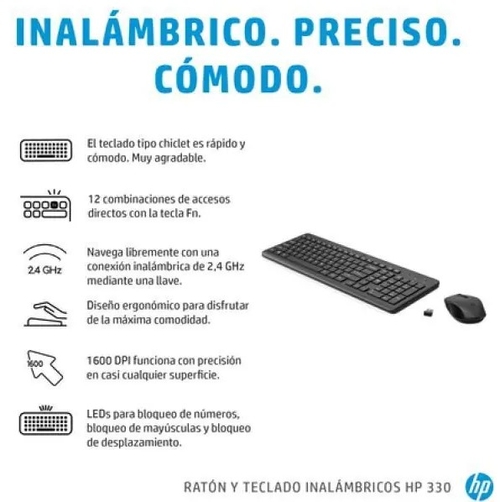 HP 330 Negro - Teclado + Ratón