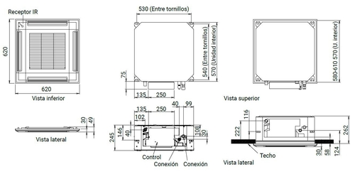 FUJITSU AUY40MI-KV Blanco - Aire Acondicionado por Conducto 3.698 Frig/h y 4.300 Kcal/h