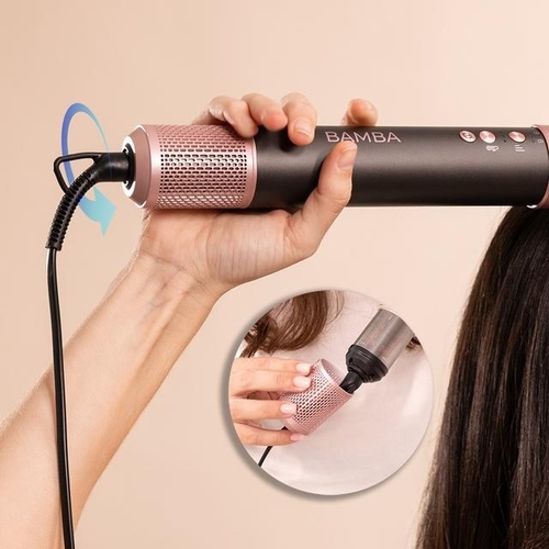 CECOTEC BAMBA CERAMICCARE AIRGLAM 8 EN 1 Negro - Moldeador 1400W