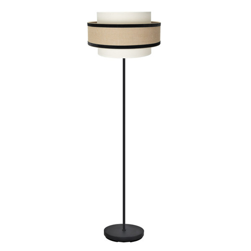 ABRILA Cornalina Beis-Negro 166x40x40cm - Lámpara de Pie 1xe27 